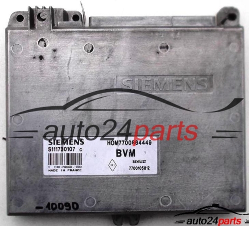 ECU CENTRALITA DE MOTOR RENAULT CLIO 1.2, SIEMENS S111730107 C, S111730107C, HOM7700864449, 7700864449 