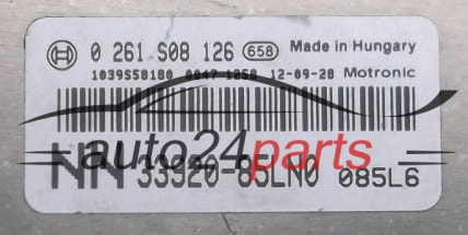 CALCULATEUR MOTEUR OPEL AGILA SUZUKI 1.0 BOSCH 0 261 S08 126, 33920-85LN0