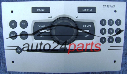 RADIO CD 30 MP3 2008- OPEL ASTRA AGILA CORSA MERIVA VECTRA ZAFIRA