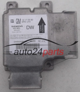 CALCULATEUR AIRBAG OPEL VECTRA C SIGNUM GM 13 17 05 90 DW, 13170590, 13170590DW, SIEMENS 5WK43470 