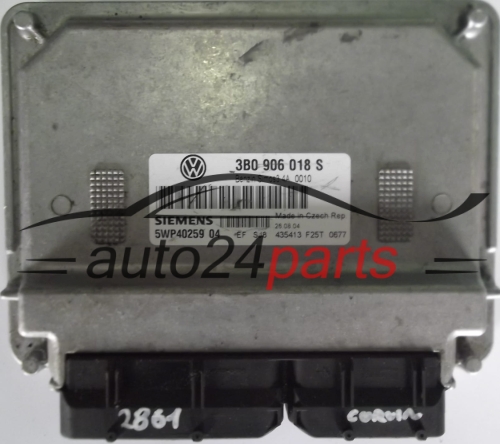 KOMPUTER STEROWNIK SILNIKA VW VOLKSWAGEN PASSAT 1.6 3B0906018S, 3B0 906 018 S, SIEMENS 5WP40259 04 BENZIN SIMOS3.4A 0010