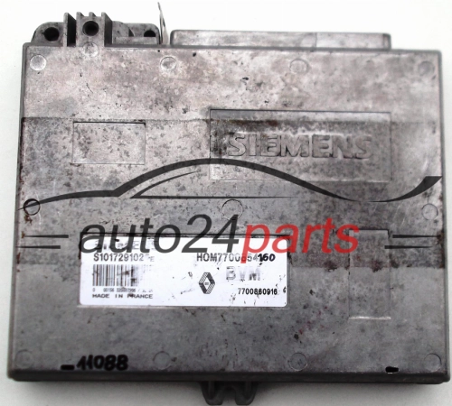 KOMPUTER STEROWNIK SILNIKA RENAULT CLIO 1.2, SIEMENS S101729102 E, S101729102E, HOM7700854160, 7700860916