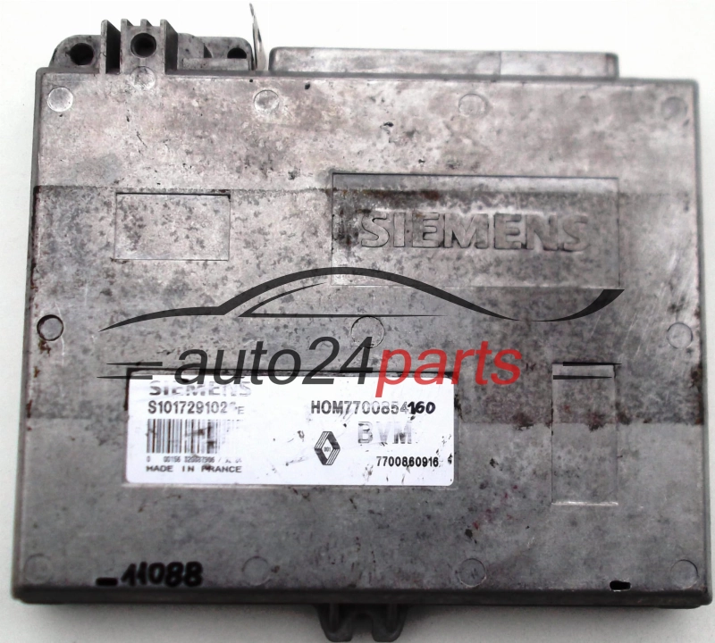 KOMPUTER STEROWNIK SILNIKA RENAULT CLIO 1.2, SIEMENS S101729102 E, S101729102E, HOM7700854160, 7700860916