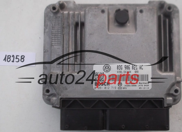KOMPUTER STEROWNIK SILNIKA VW VOLKSWAGEN PASSAT 2.0 TDI BOSCH 0 281 012 719, 0281012719, 03G 906 021 AC, 03G906021AC, EDC16U34