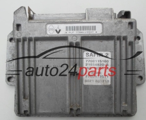 MOTORSTEUERGERÄT ECU STEUERGERAT RENAULT CLIO 1.2 Sagem 21654820-6, 216548206, 7700115160, 7700113511 