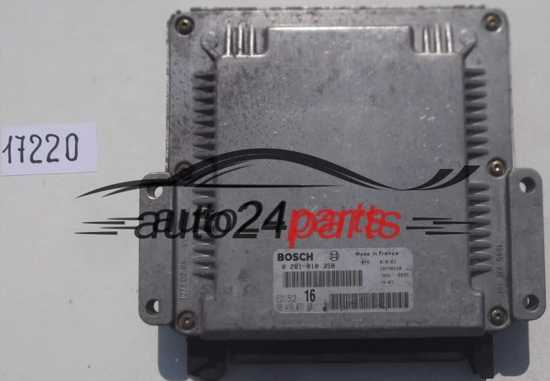 ECU CENTRALITA DE MOTOR CITROEN XSARA PICASSO 2.0 HDI BOSCH 0 281 010 358, 0281010358, 96 416 071 80, 9641607180, EDC15C2 16