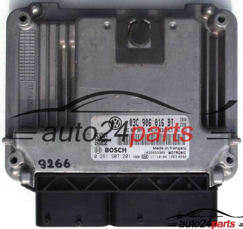 MOTORSTEUERGERÄT ECU STEUERGERAT VW VOLKSWAGEN GOLF, JETTA, BOSCH 0 261 S07 201, 0261S07201, 03C 906 016 BT, 03C906016BT 