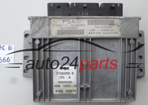 KOMPUTER STEROWNIK SILNIKA CITROEN PEUGEOT 21584350-8, 215843508, 9651500880, 9644625680