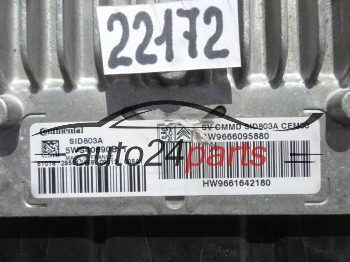 CALCULATEUR MOTEUR CITROEN 2.0 HDI 5WS40690B-T, 5WS40690BT, SW9666095880, HW9661642180, SID803A