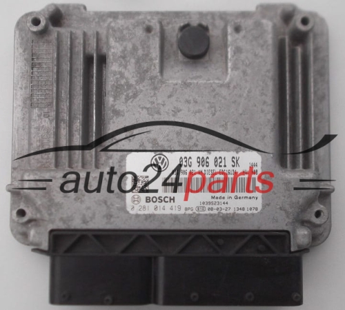 MOTORSTEUERGERÄT ECU STEUERGERÄT  SEAT ALTEA 1.9 TDI BOSCH 0 281 014 419,  03G 906 021 SK