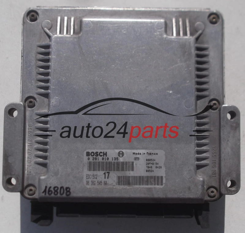 CALCULATEUR MOTEUR PEUGEOT 806 2.0 HDI BOSCH 0 281 010 135, 0281010135, 9636254580, 28FM0154, EDC15C2 17 