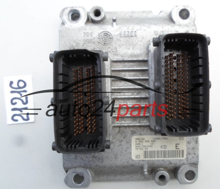 MOTORSTEUERGERÄT ECU STEUERGERAT FIAT GRANDE PUNTO 1.4 BOSCH 0 261 208 969, 0261208969, 00517981540 