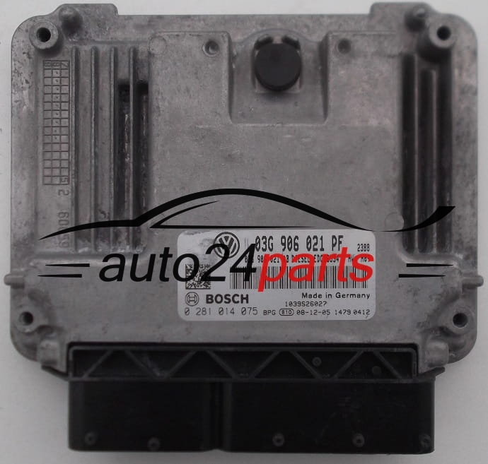 KOMPUTER STEROWNIK SILNIKA VW VOLKSWAGEN CADDY 1.9 TDI 03G906021PF, BOSCH 0281014075