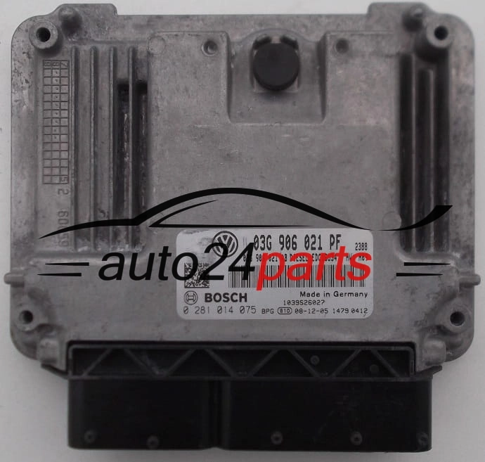 KOMPUTER STEROWNIK SILNIKA VW VOLKSWAGEN CADDY 1.9 TDI 03G906021PF, BOSCH 0281014075