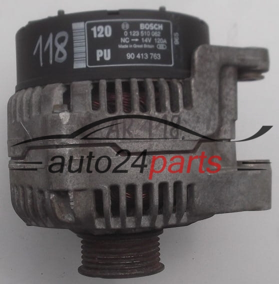 Alternateur  OPEL OMEGA B 3.0 X30XE BOSCH 0 123 510 062,  90 413 763 PU