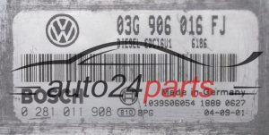 ECU CENTRALITA DE MOTOR  SEAT ALTEA 2.0 TDI BOSCH 0 281 011 908,  03G 906 016 FJ