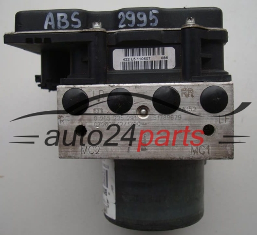 ABS PUMPE BLOCK HYDRAULIKPUMPE STEUERGERÄT FIAT BRAVO BOSCH 0 265 235 291, 0265235291, 51789679, 0265950670