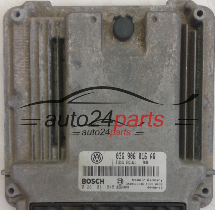 ECU CENTRALITA DE MOTOR VW VOLKSWAGEN GOLF 2.0 TDI 03G906016AQ, BOSCH 0281011848