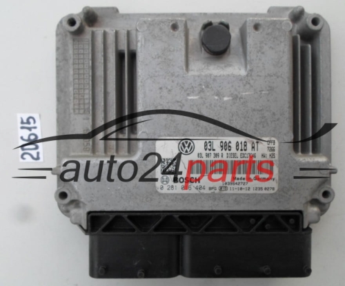 MOTORSTEUERGERÄT ECU STEUERGERAT VW VOLKSWAGEN GOLF JETTA 2.0 TDI BOSCH 0 281 016 404, 0281016404, 03L 906 018 AT, 03L906018 AT, 03L906018AT, EDC17C46