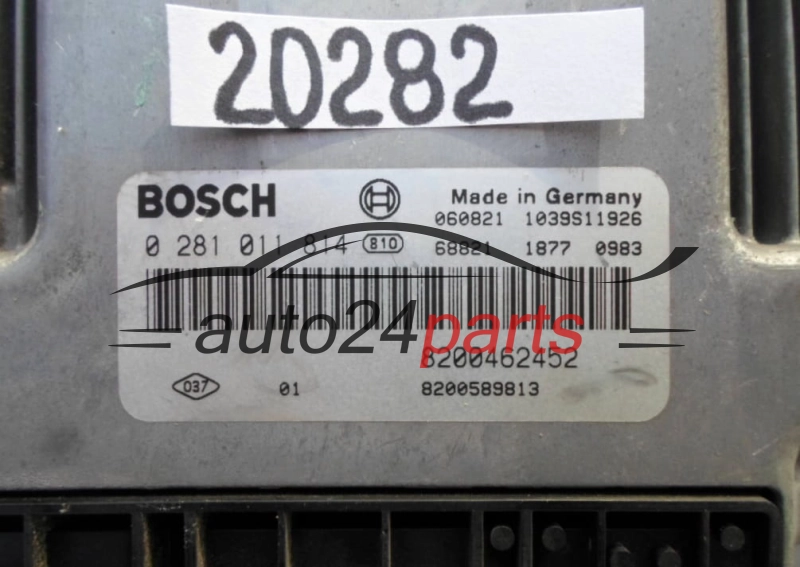 KOMPUTER STEROWNIK SILNIKA RENAULT MEGANE SCENIC 2.0 DCI BOSCH 0 281 011 814, 0281011814, 8200462452 