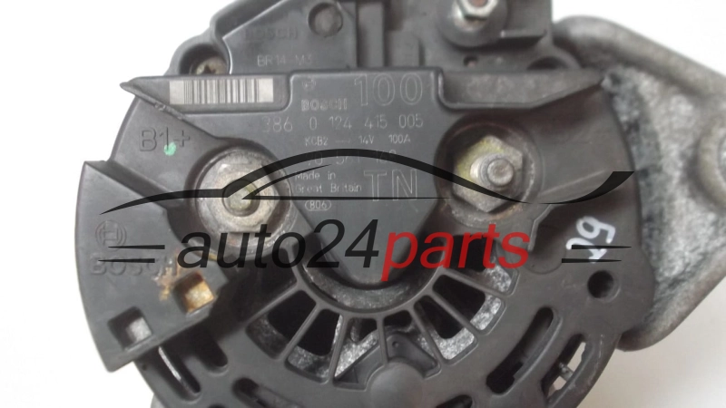 ALTERNATOR Y20DTH OPEL ASTRA VECTRA ZAFIRA BOSCH 0124415005 TN, 90561168, 100A