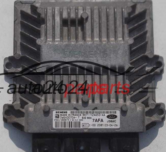 ECU CENTRALITA DE MOTOR FORD FIESTA FUSION 1.4 TDCI SIEMENS 5WS40070A-T, 3N11-12A650-AA