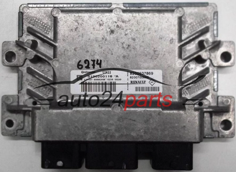 KOMPUTER STEROWNIK SILNIKA RENAULT CLIO MODUS 1.2 CONTINENTAL S120200116 A