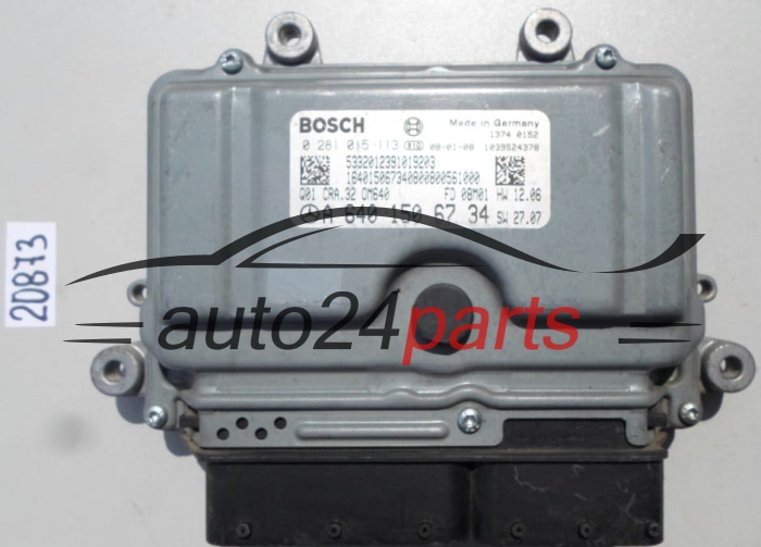 KOMPUTER STEROWNIK SILNIKA MERCEDES 180 CDI BOSCH 0 281 015 113, 0281015113, A 640 150 67 34, A6401506734, CRA.32 