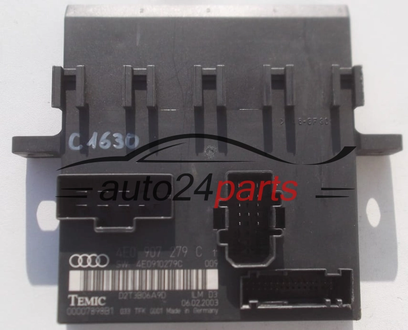 CENTRALKA MODUL STEROWNIK BORDNETZ AUDI A8 4E0 907 279 C, 4E0907279C, TEMIC 00007898B1