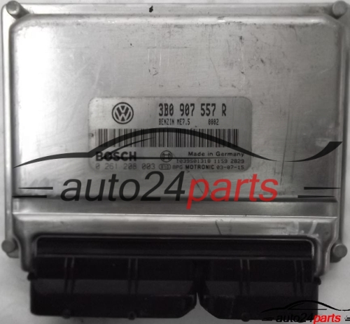 calculateur moteur pour vw volkswagen passat 2.0  VW VOLKSWAGEN PASSAT 2.0 3B0907557R, 3B0 907 557 R, BOSCH 0261208003, 0 281 208 003 BENZIN ME7.5 