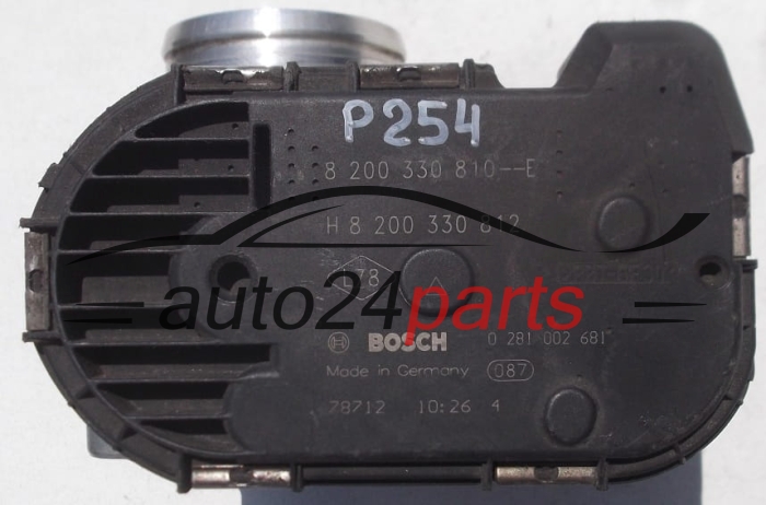 BOITIER DE PAPILLON RENAULT NISSAN OPEL BOSCH 0 281 002 681,  8 200 330 810 E