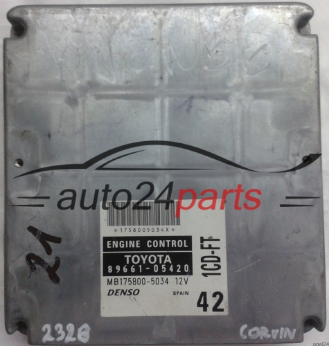 ECU CENTRALITA DE MOTOR TOYOTA AVENSIS 2.0 D4D 1CD-FT 8966105420 MB1758005034