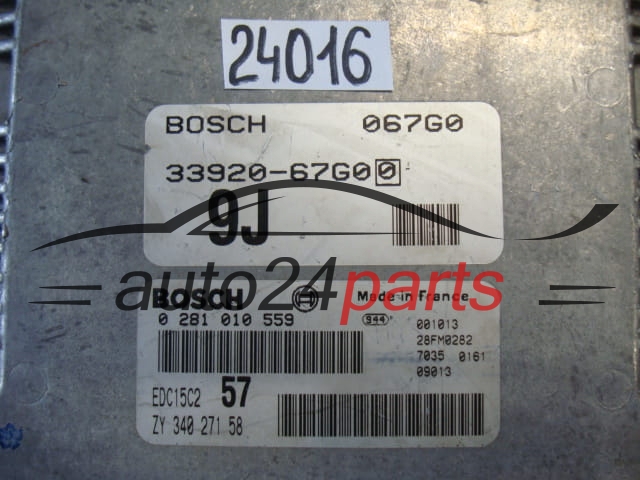 KOMPUTER STEROWNIK SILNIKA SUZUKI GRAND VITARA BOSCH 0 281 010 559, 0281010559, ZY 340 271 58, ZY34027158, EDC15C2