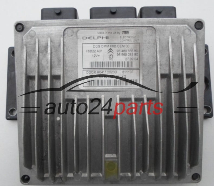 MOTORSTEUERGERÄT ECU STEUERGERÄT  CITROEN PEUGEOT 1.4 HDI Delphi R0411C023D, 9648966680, 9656908380