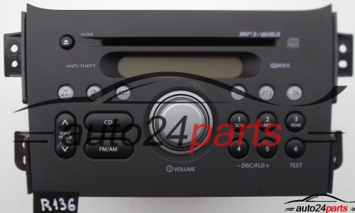 RADIO CD MP3 WMA PACR 08 OPEL AGILA SUZUKI 39101-51K0 / 3910151K0 / 39101-51K00-EZR / 3910151K00EZR / CQ-MX0770G / CQMX0770G 