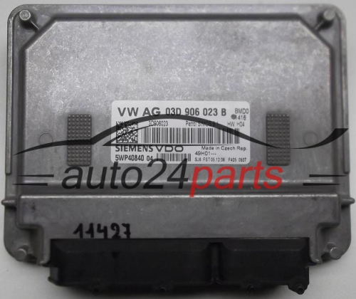 KOMPUTER STEROWNIK SILNIKA VW VOLKSWAGEN SKODA 03D906023B, 03D 906 023 B, SIEMENS VDO 5WP40840 04 - 11427, 11486