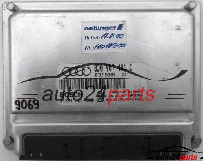 CALCULATEUR MOTEUR AUDI A4, A6, B5 2.5 TDI, BOSCH 0 281 001 838, 0281001838, 8D0 907 401 C, 8D0907401C