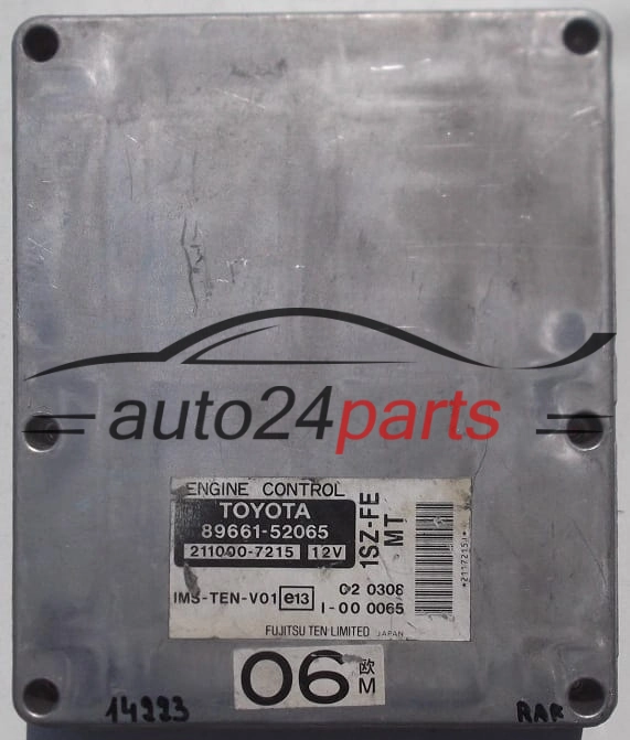 KOMPUTER STEROWNIK SILNIKA TOYOTA YARIS 1.0, 89661-52065, 8966152065, 211000-7215, 2110007215, 1SZ-FE MT