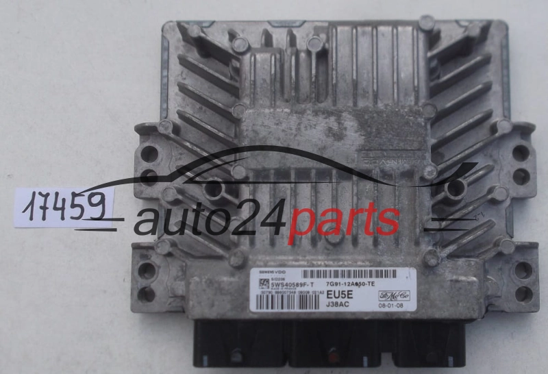 KOMPUTER STEROWNIK SILNIKA FORD GALAXY S-MAX 1.8-2.0 TDCI SIEMENS 5WS40589F-T, 5WS40589FT, 7G91-12A650-TE
