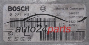 MOTORSTEUERGERÄT ECU STEUERGERÄT CITROEN PEUGEOT 2.5 DIESEL BOSCH 0 281 001 212, 0281001212,  9615766180 