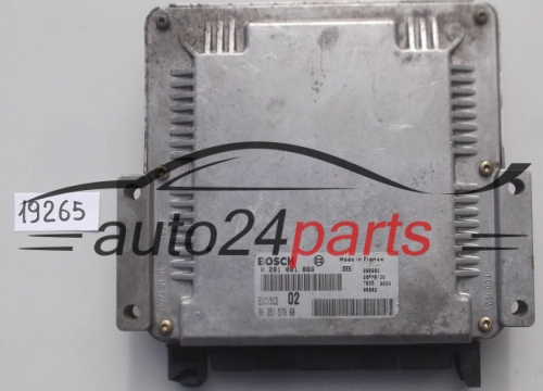 KOMPUTER STEROWNIK SILNIKA PEUGEOT 206 2.0 HDI BOSCH 0 281 001 866, 0281001866, 96 351 579 80, 9635157980, EDC15C2 02