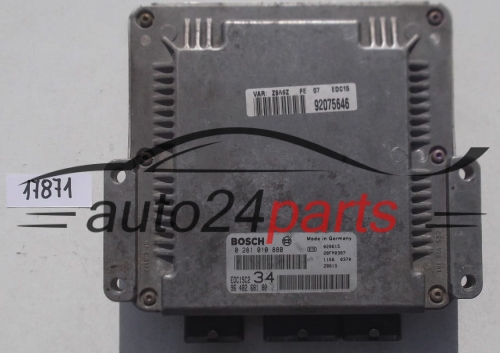  KOMPUTER STEROWNIK SILNIKA PEUGEOT 607 2.2 HDI BOSCH 0 281 010 880, 0281010880, 96 482 681 80, 9648268180, EDC15C2 34