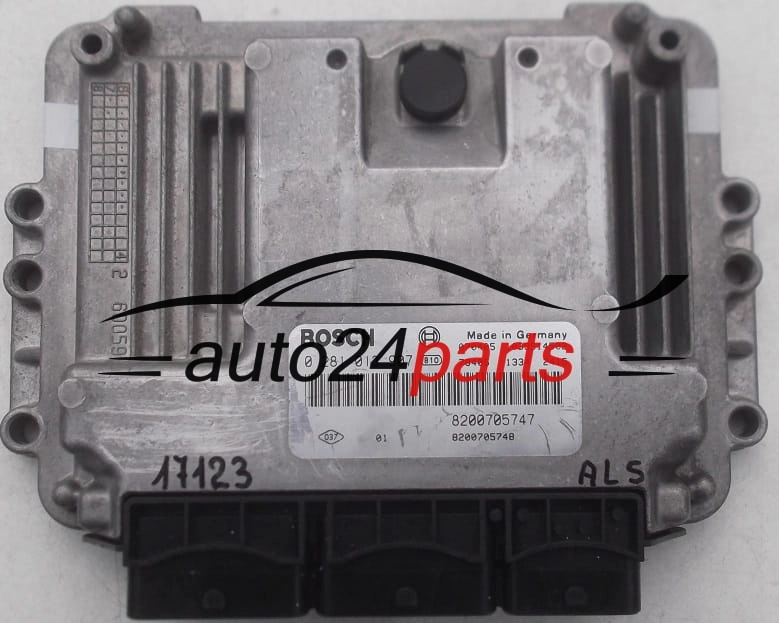 ECU CENTRALITA DE MOTOR RENAULT MEGANE SCENIC BOSCH 0 281 013 907, 0281013907, 8200705747, 8200705748