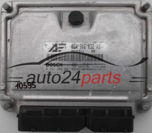 MOTORSTEUERGERÄT ECU STEUERGERAT VW VOLKSWAGEN SHARAN ALHAMBRA 2.0 BOSCH 0 261 206 601, 0261206601, 06A 906 032 AJ, 06A906032AJ 