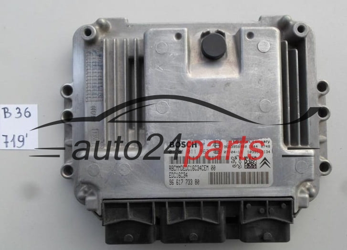  CITROEN PEUGEOT 1.6 HDI BOSCH 0 281 011 863, 0281011863, 96 617 733 80, 9661773380, 9653958980, EDC16C34 