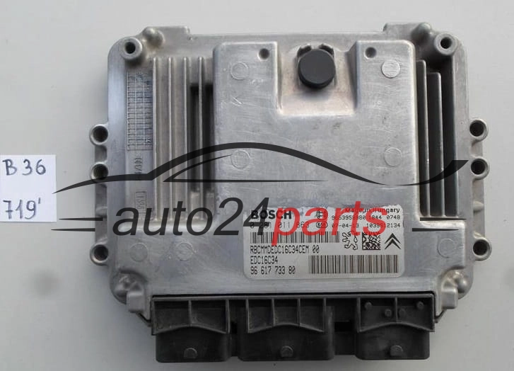  CITROEN PEUGEOT 1.6 HDI BOSCH 0 281 011 863, 0281011863, 96 617 733 80, 9661773380, 9653958980, EDC16C34 