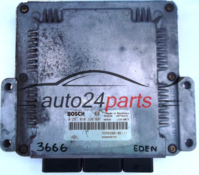 CALCULATEUR MOTEUR RENAULT MASTER 2.2 DCI BOSCH 0 281 010 320,  HOM 8200106111, 8200058743