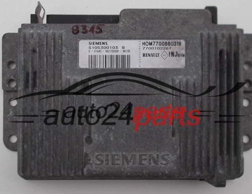 KOMPUTER STEROWNIK SILNIKA RENAULT MEGANE 1.6 8V, SIEMENS S105300103A, HOM7700860319, 7700865810
