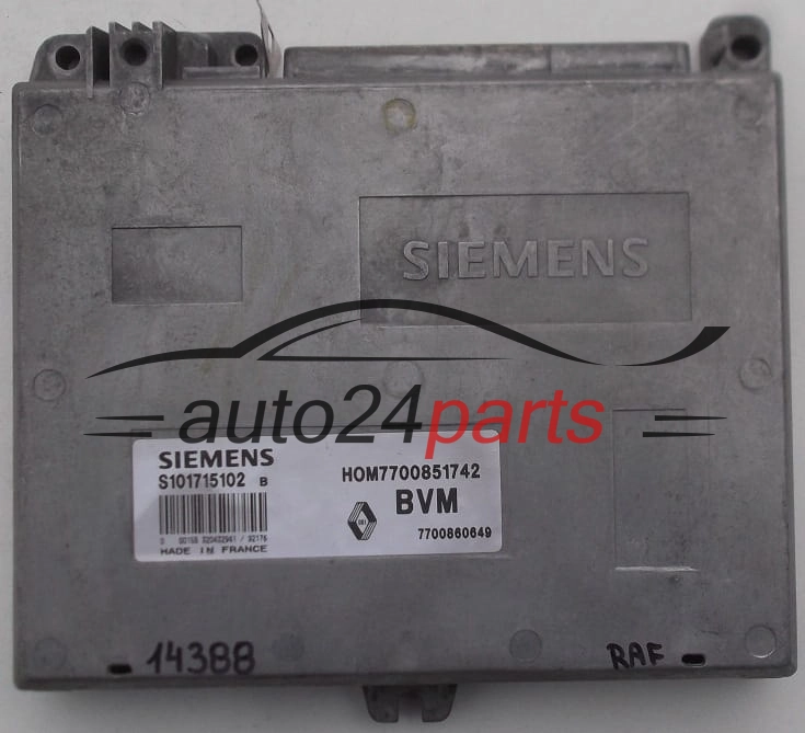KOMPUTER STEROWNIK SILNIKA RENAULT SIEMENS S101715102 B