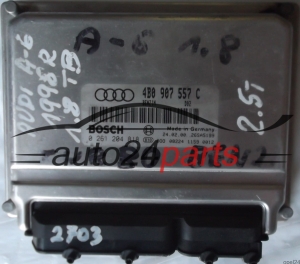 CALCULATEUR MOTEUR AUDI A6 1.8 4B0907557C, 4B0 907 557 C, BOSCH 0 261 204 818, 0261204818, BENZIN D02, 26SA5199 
